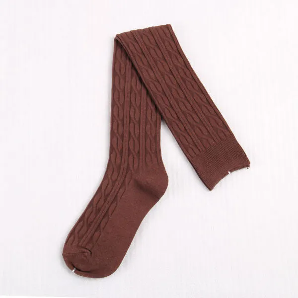 10 Solid Colors Long sexy Stockings Female Warm Thigh High Over the Knee Cotton Girls Ladies Women winter