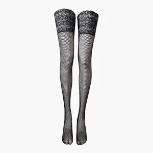 Baci Lingerie Deep Lace Fishnet Stockings