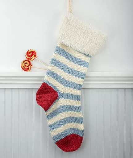 Basic Christmas Stocking Using Rowan Big Wool and Sirdar Alpine