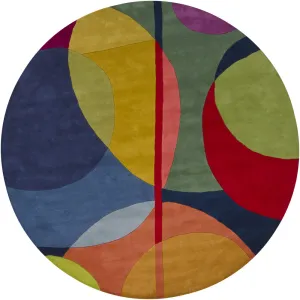 Bense - 3010 - Patterned Round Contemporary Area Rug