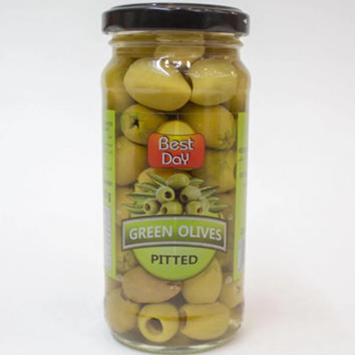 BEST DAY GREEN OLIVES PITTED 220GM