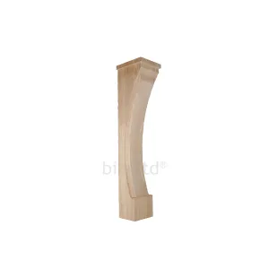 bingltd - 35.5" Ripples Style Mantel Fireplace Leg Corbel (FL-007-RW-UNF)