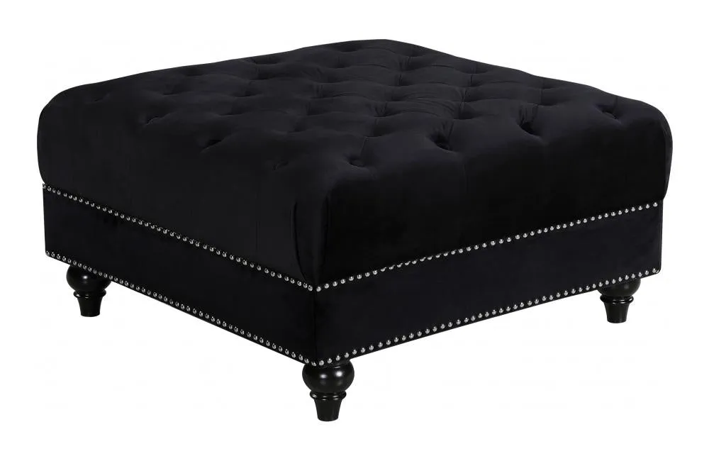 Birdie Black Ottoman