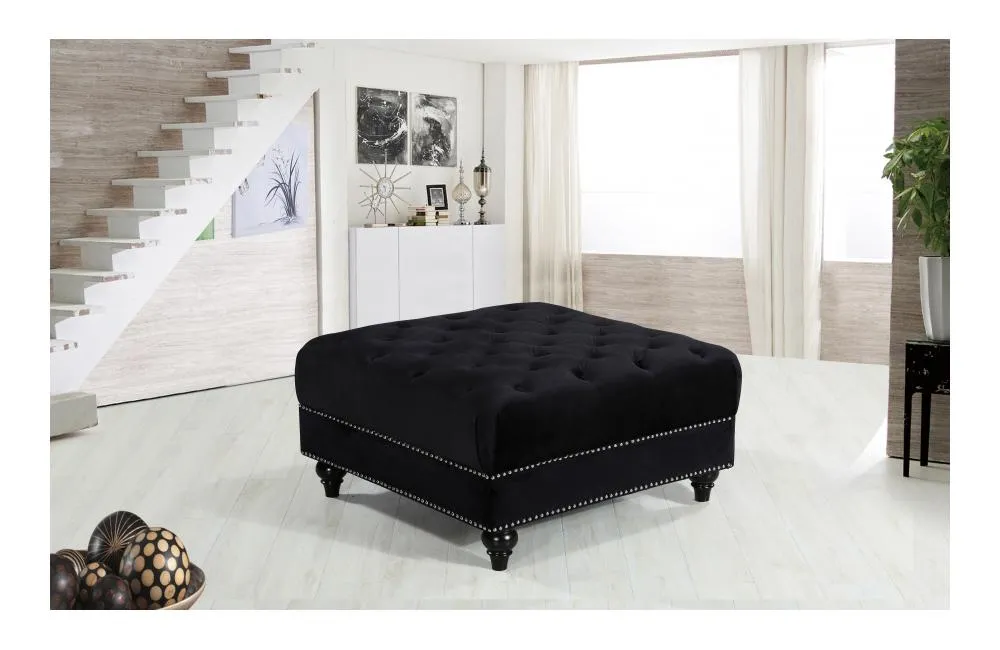 Birdie Black Ottoman