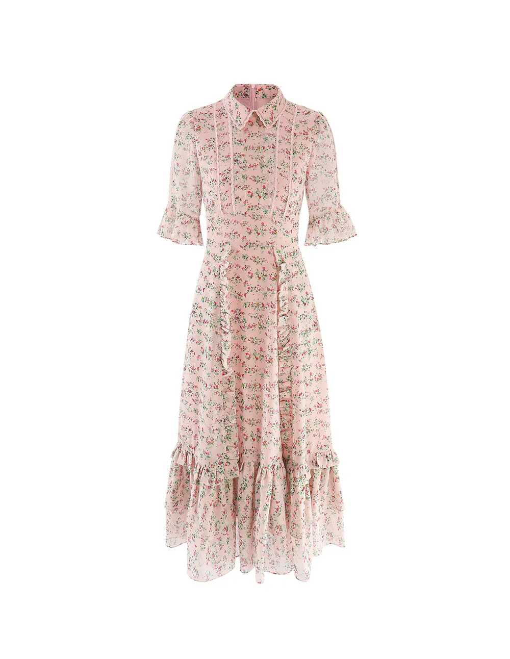 BORA AKSU Floral Peter Pan Collar Dress