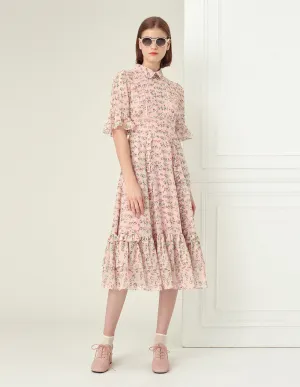 BORA AKSU Floral Peter Pan Collar Dress