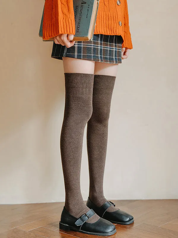 Casual Skinny Leg Solid Color Stockings Accessories