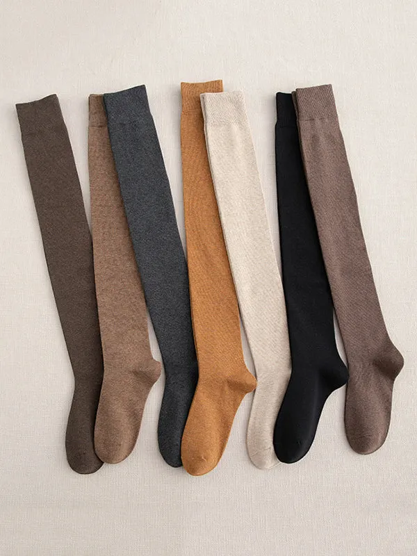 Casual Skinny Leg Solid Color Stockings Accessories