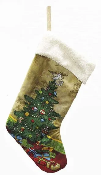 Christmas Tree and Santa Stockings, 2 Assorted, C4728