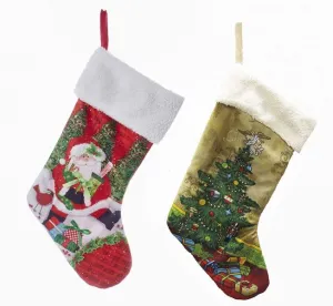 Christmas Tree and Santa Stockings, 2 Assorted, C4728