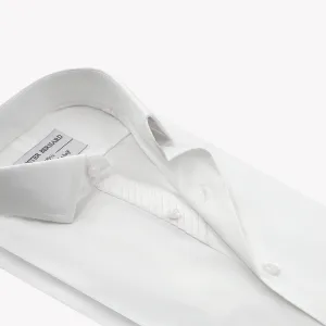 Classic Pure White With Pleated Formal Shirt OL-158