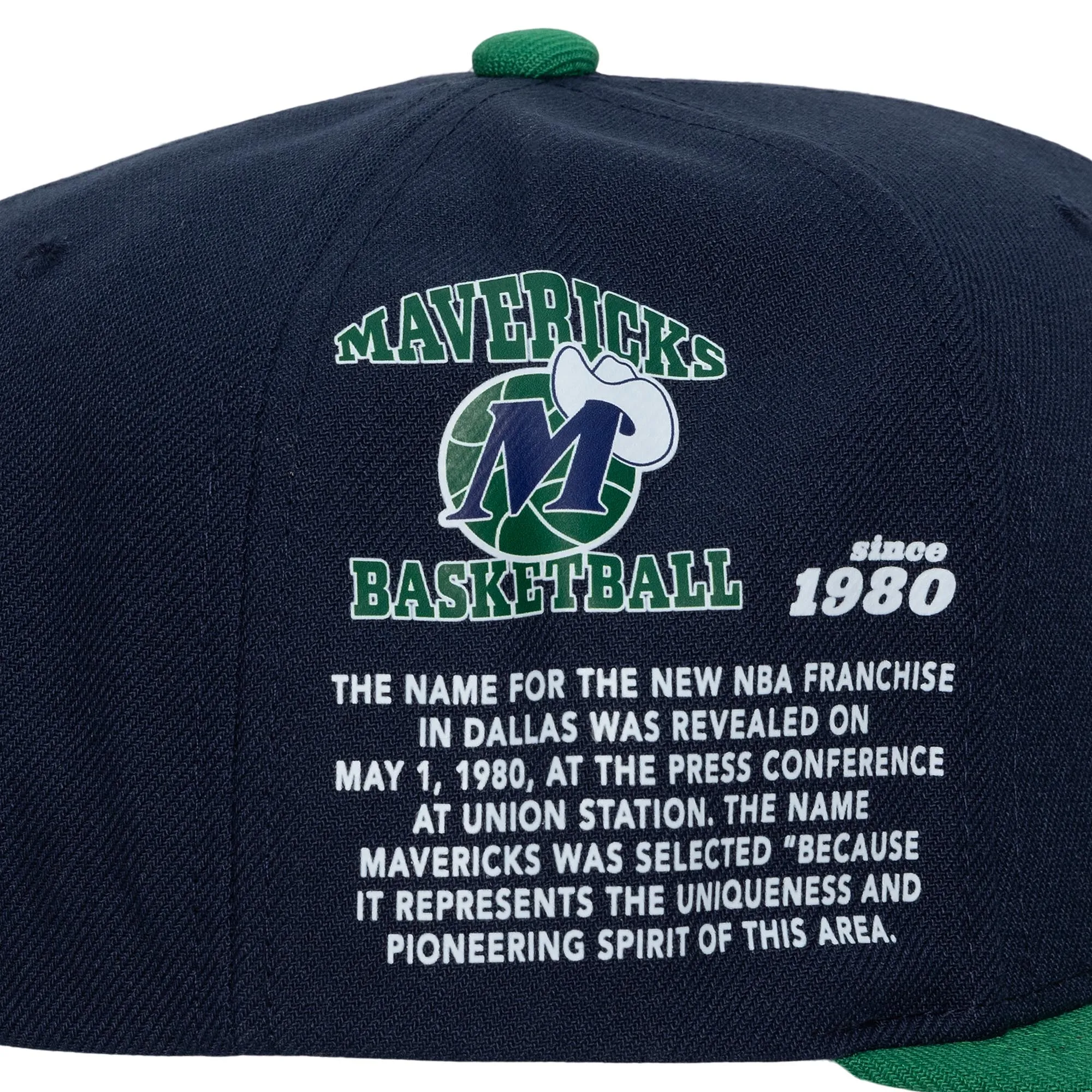 DALLAS MAVERICKS MITCHELL & NESS HARDWOOD CLASSIC ORIGINS 2TONE SNAPBACK