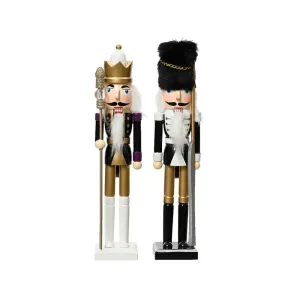 Decoris Firwood Nutcracker 50cm - Black and Gold