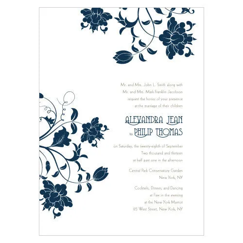 Floral Orchestra Invitation