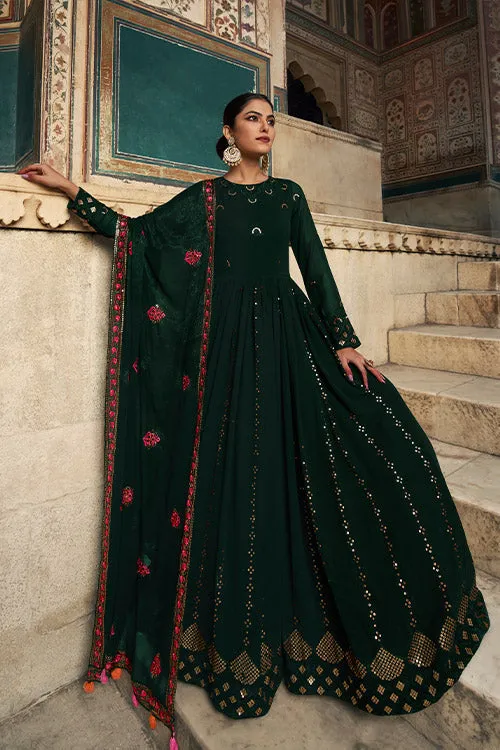 Georgette Thread & Sequence Embroidered Work Gown