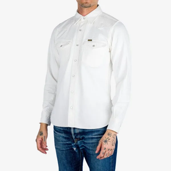 Iron Heart IHSH-384 13.5oz Denim Western Shirt - White