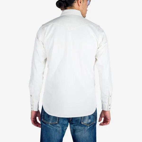 Iron Heart IHSH-384 13.5oz Denim Western Shirt - White