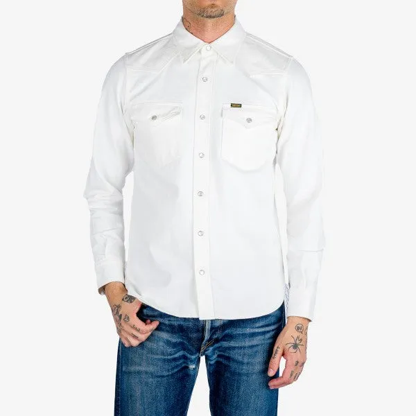 Iron Heart IHSH-384 13.5oz Denim Western Shirt - White