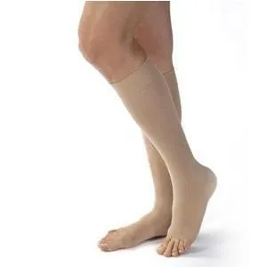 Knee-High Firm Opaque Compression Stockings in Petite Large, Natural