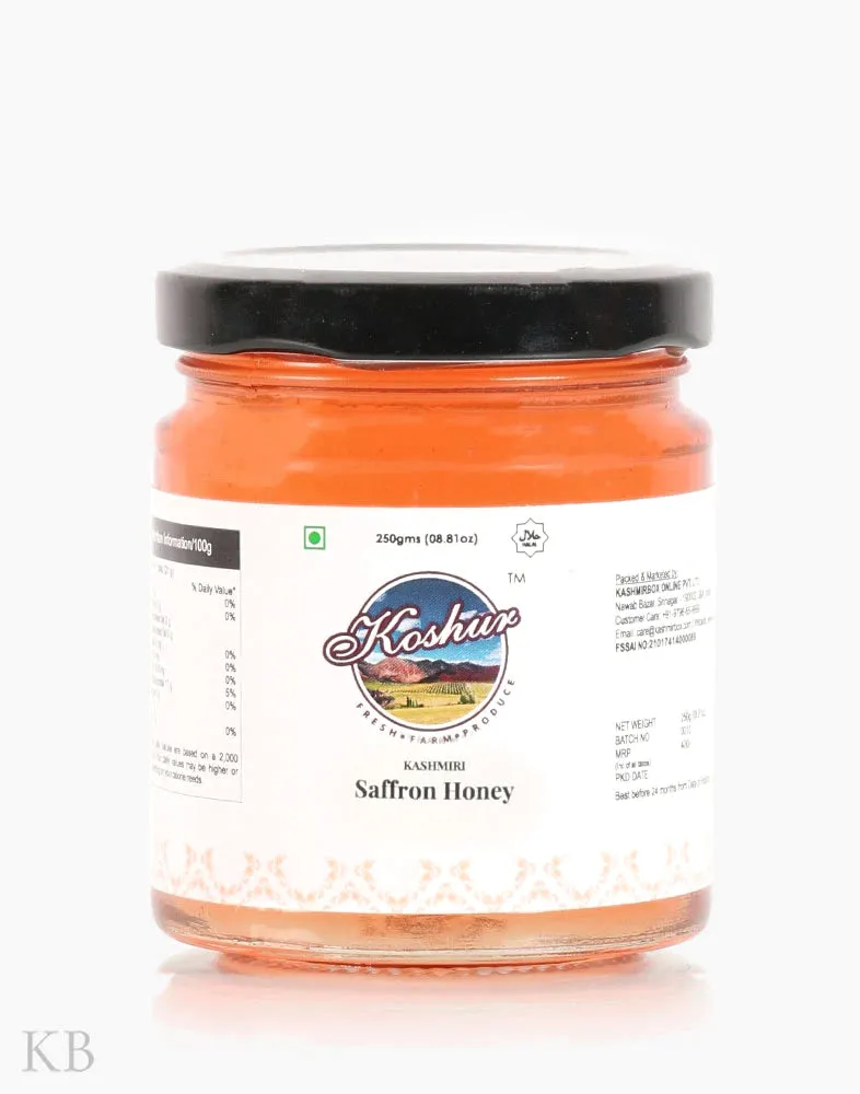 Koshur Saffron Infused White Honey