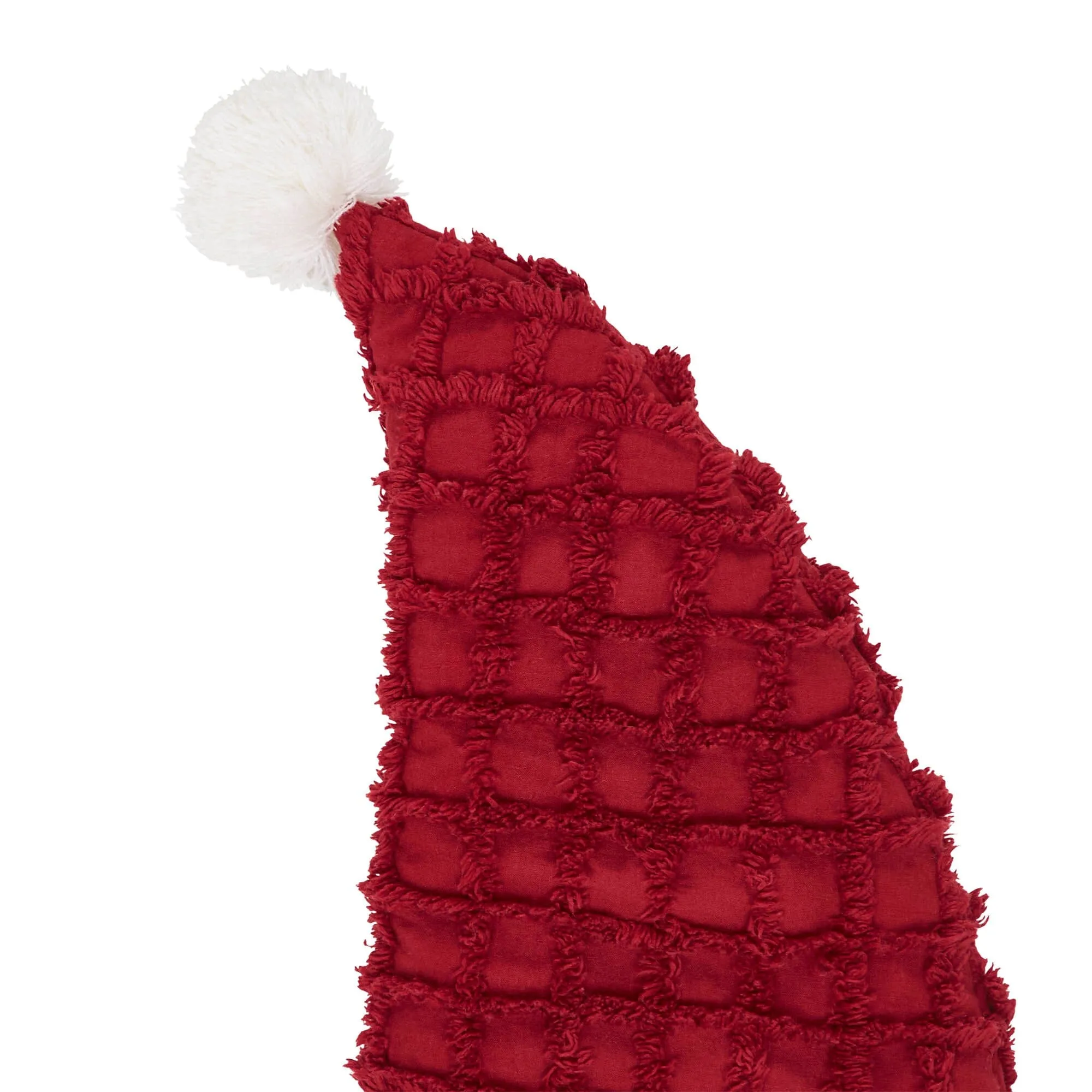 Kringle Chenille Santa Hat Stocking 9.5x20"