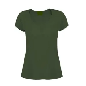 Logo Ladies Cotton Spandex TShirt