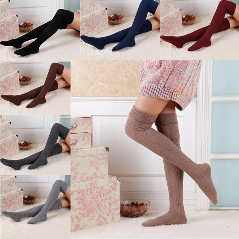 Long knee stockings high tube stockings Japanese women's socks stacked stockings thigh socks