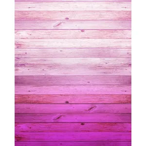 Magenta Ombre Wood Planks Printed Backdrop