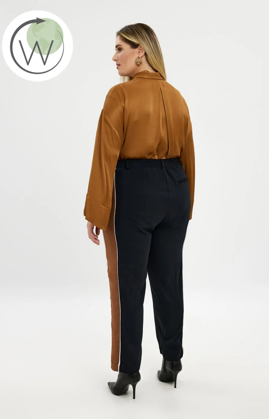 Mat Black and Brown Trousers