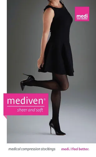 Mediven Sheer & Soft, 15-20 mmHg, Waist High, Open Toe