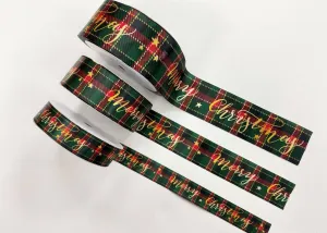 Merry Christmas Satin Ribbon - (4 Sizes)