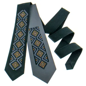 Modern Geometric Necktie - Black