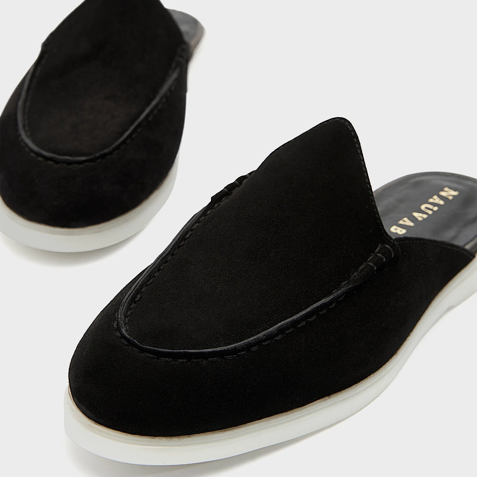 Nagra Mule | Solid Black Suede