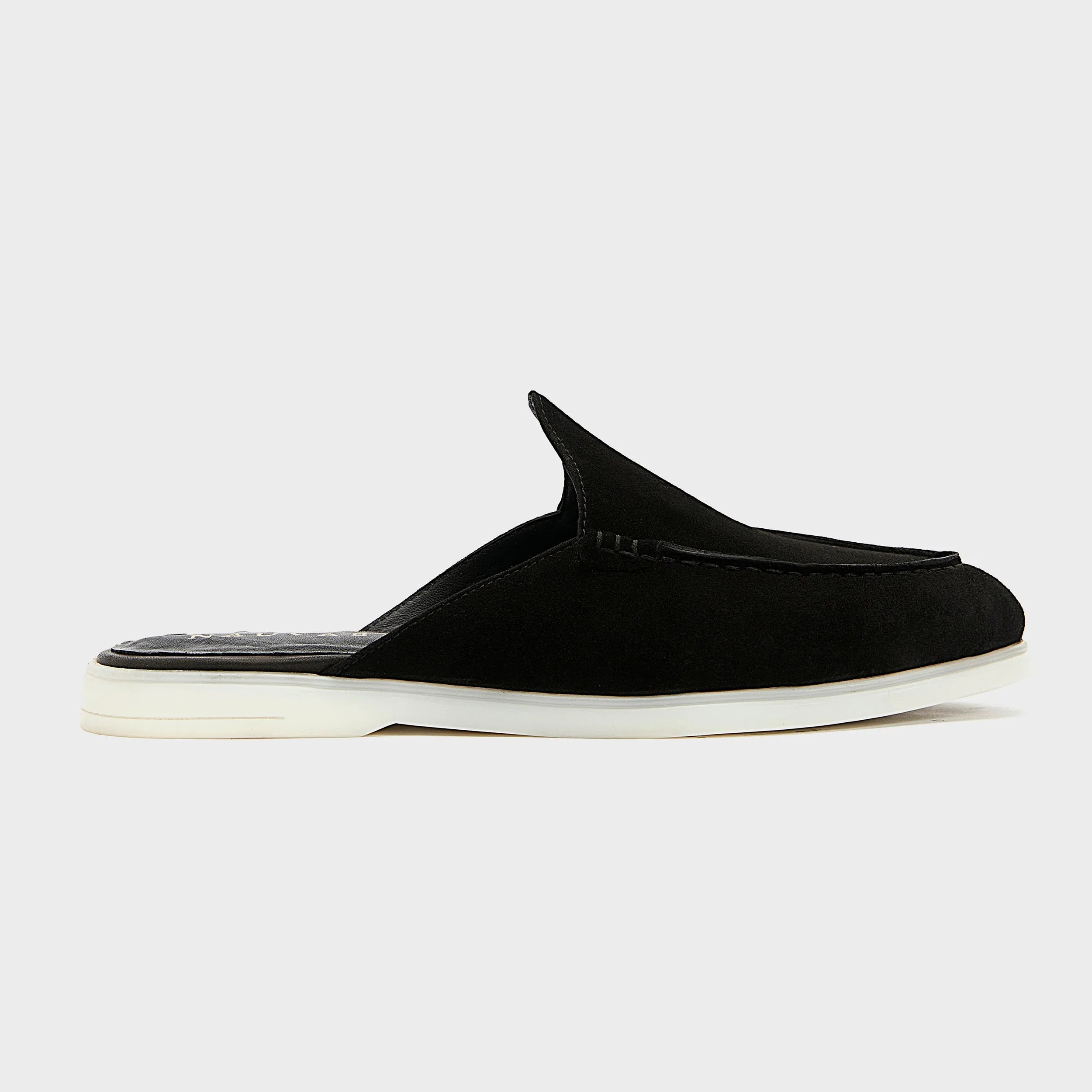 Nagra Mule | Solid Black Suede