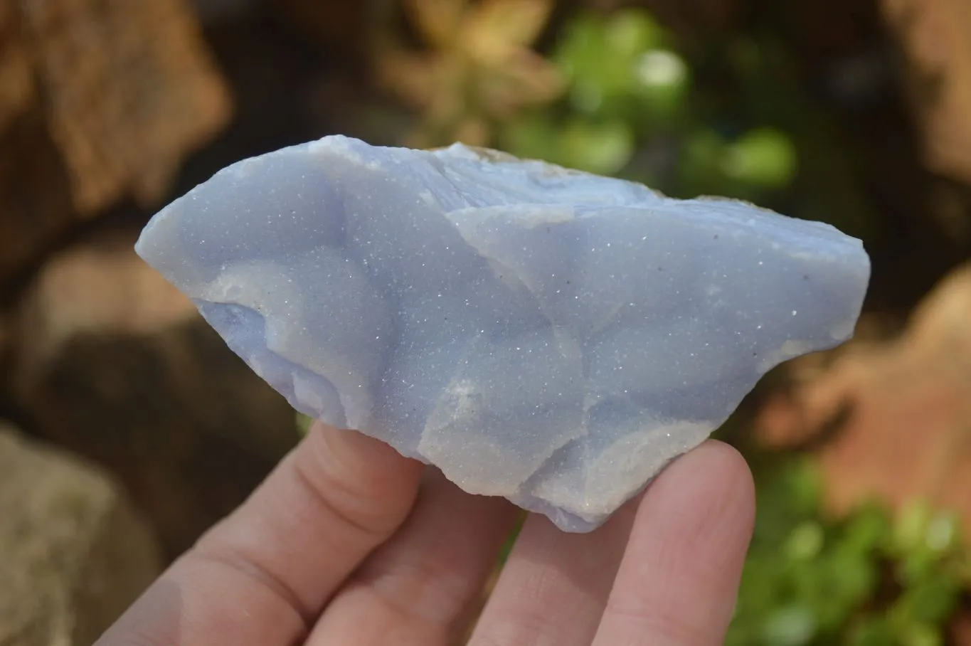 Natural Crystalline Blue Lace Agate Specimens x 12 From Namibia.