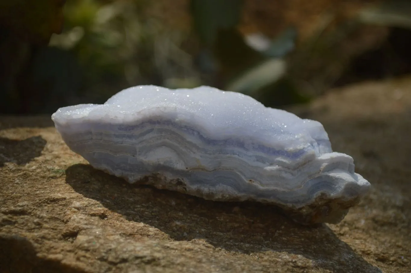 Natural Crystalline Blue Lace Agate Specimens x 12 From Namibia.