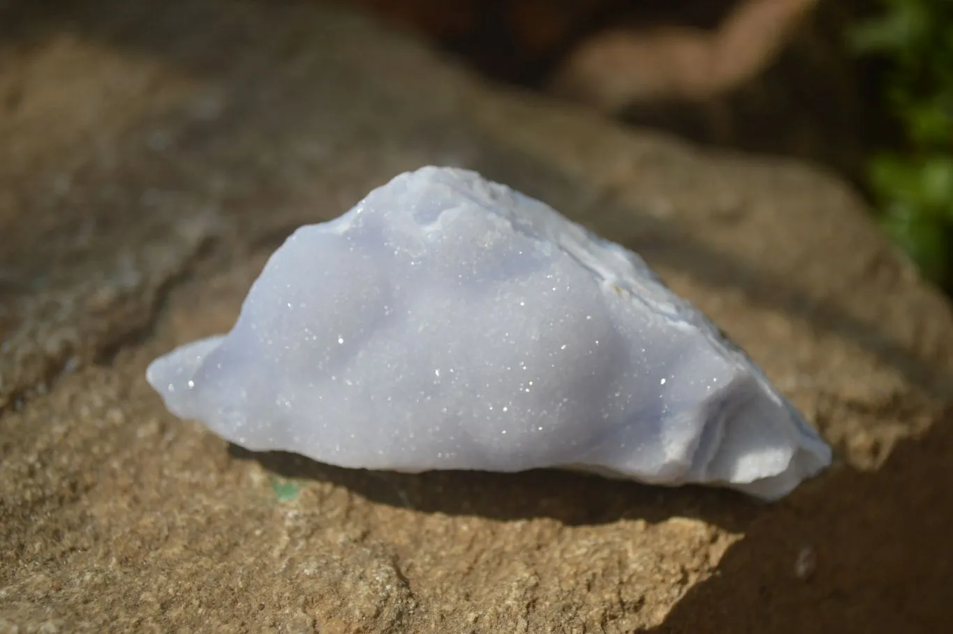 Natural Crystalline Blue Lace Agate Specimens x 12 From Namibia.