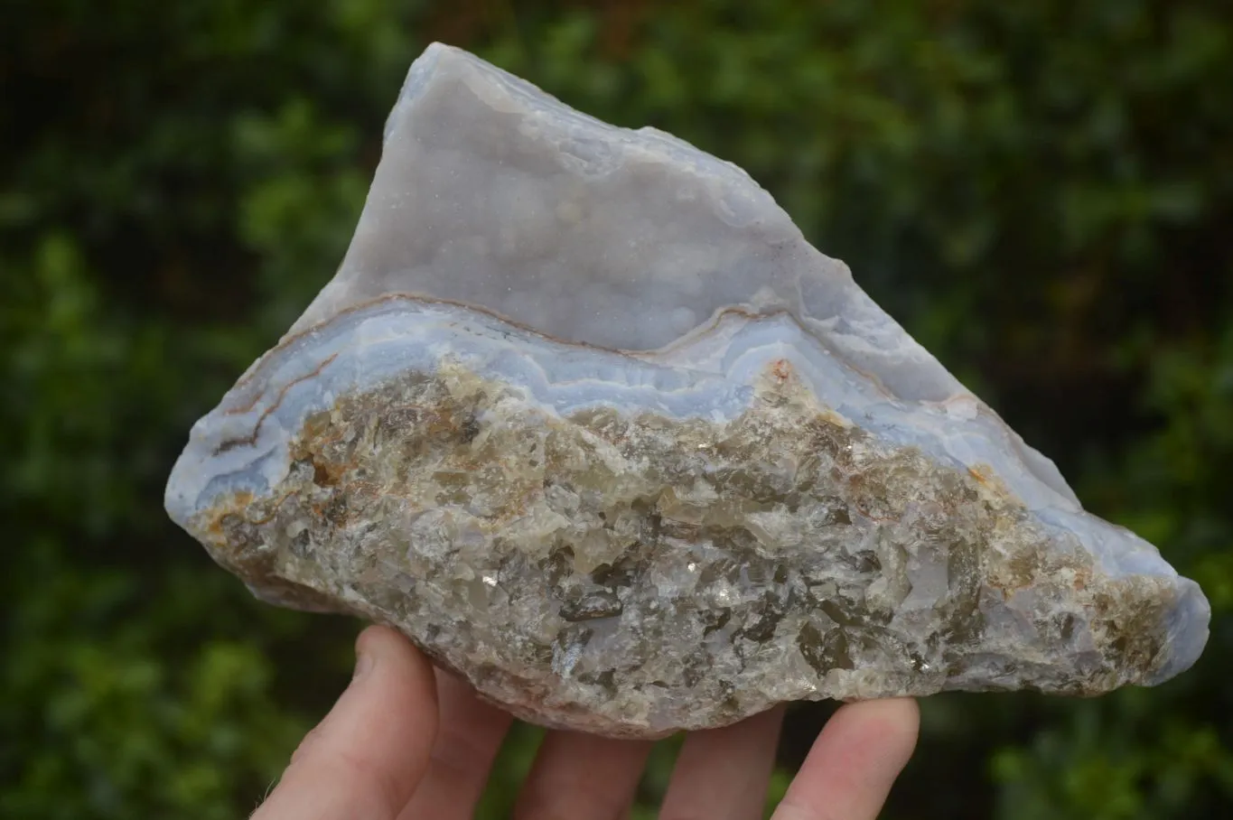 Natural Crystalline Blue Lace Agate Specimens x 2 From Namibia