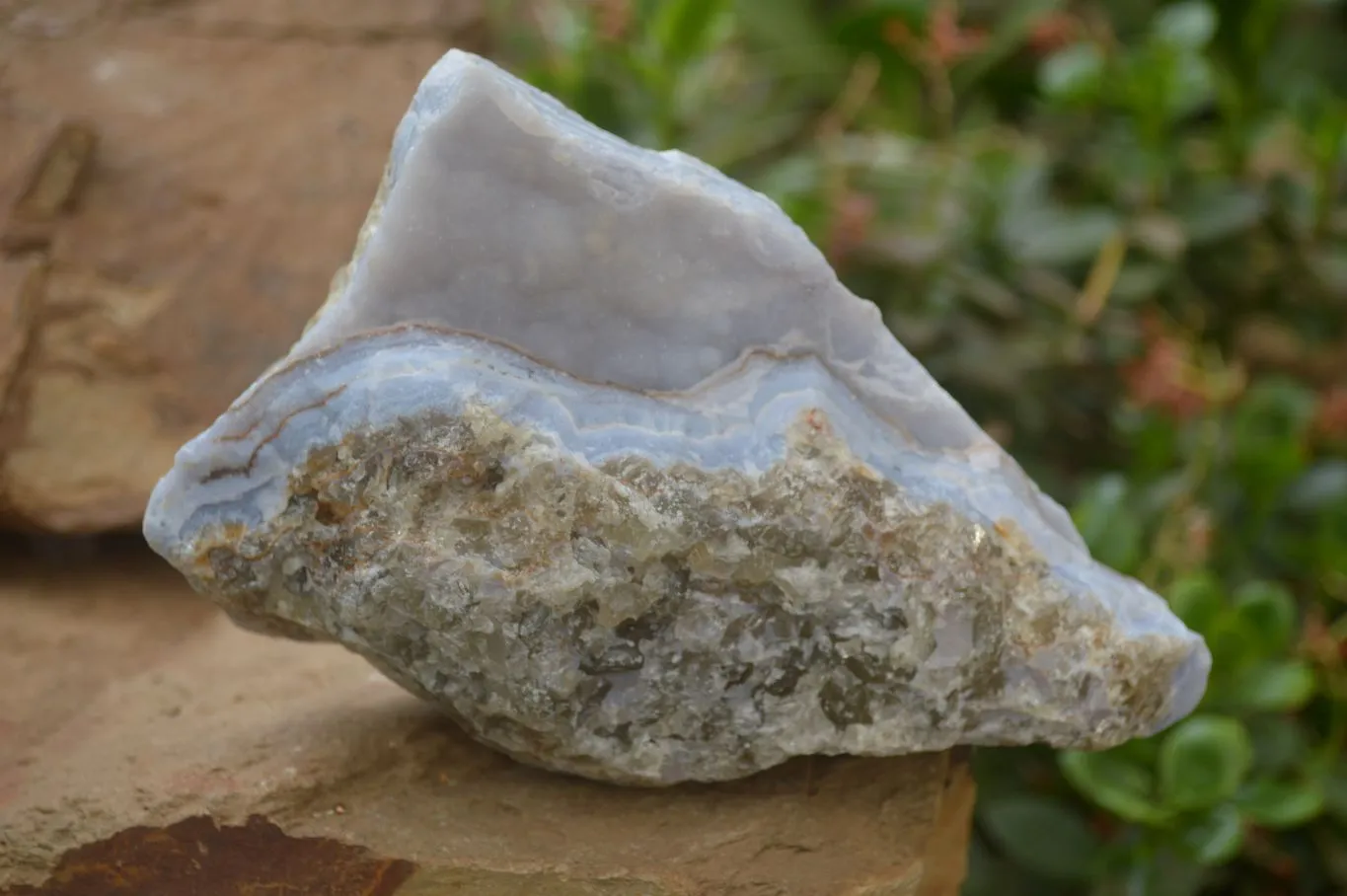 Natural Crystalline Blue Lace Agate Specimens x 2 From Namibia