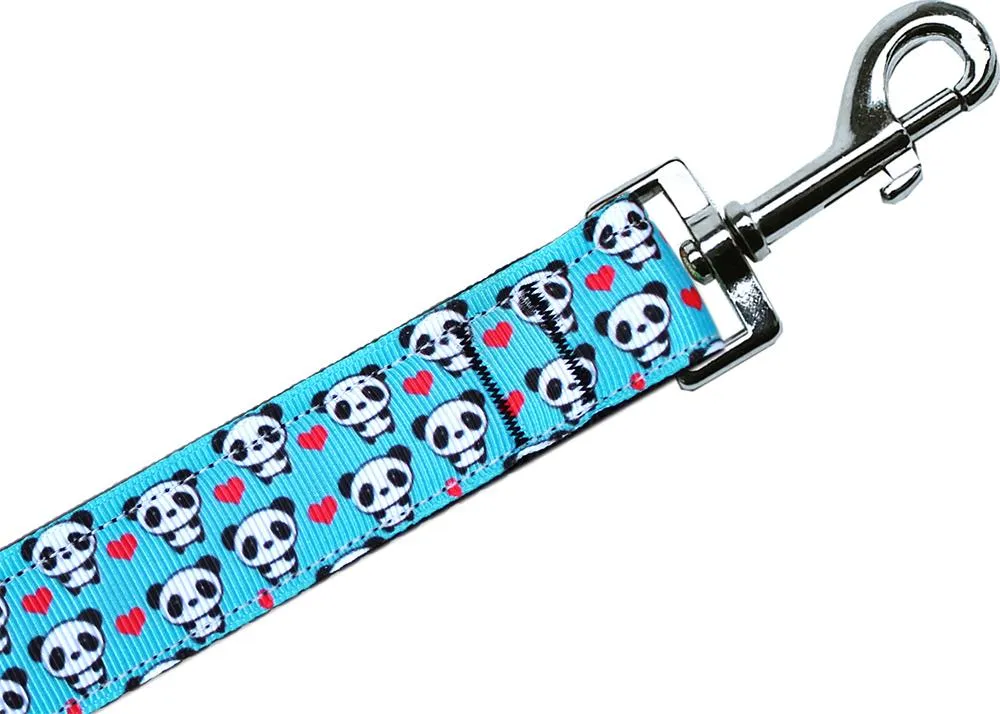 Panda Love Nylon Pet Leash 5-8in By 4ft