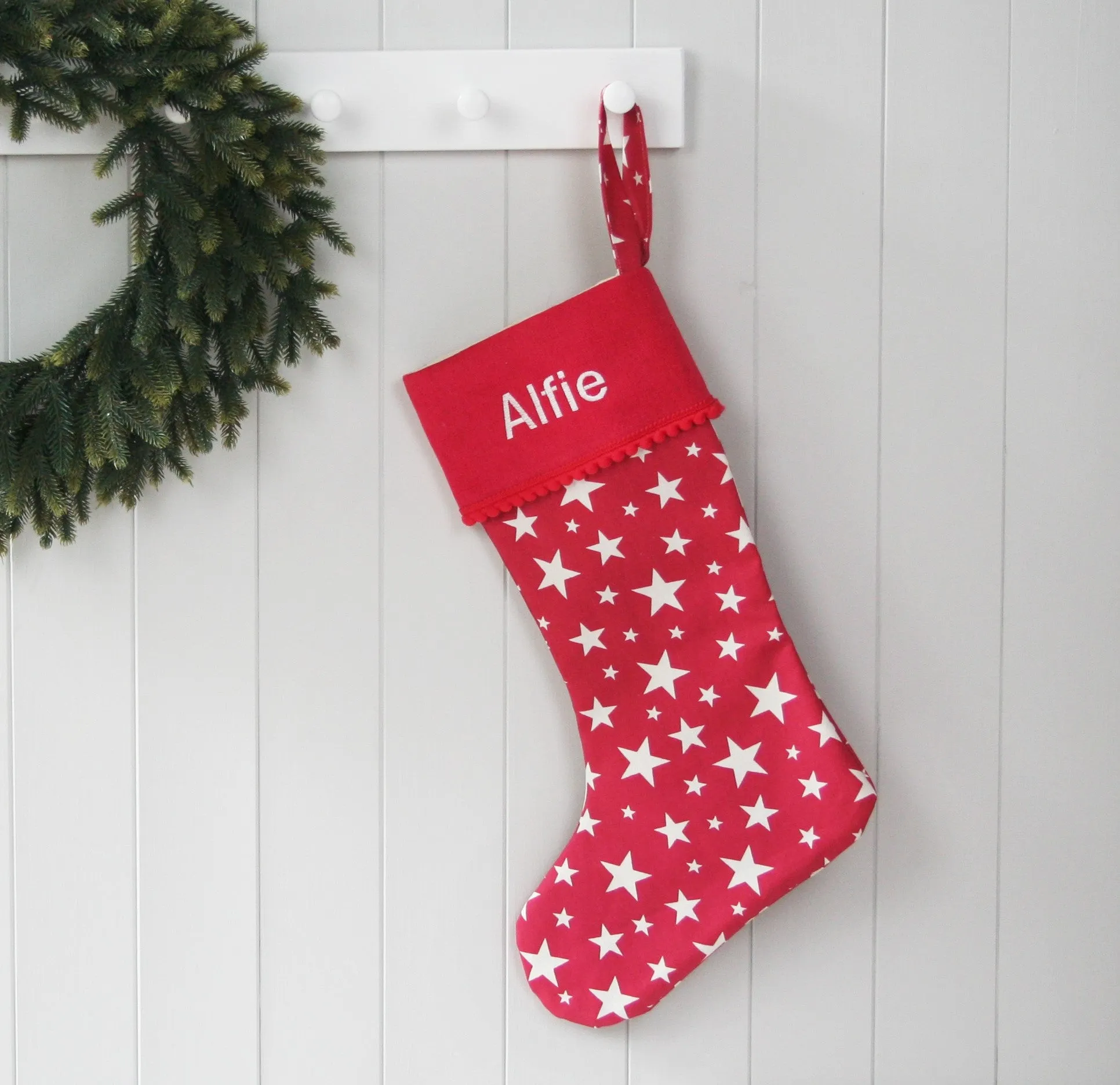 Personalised Christmas Stocking STARS