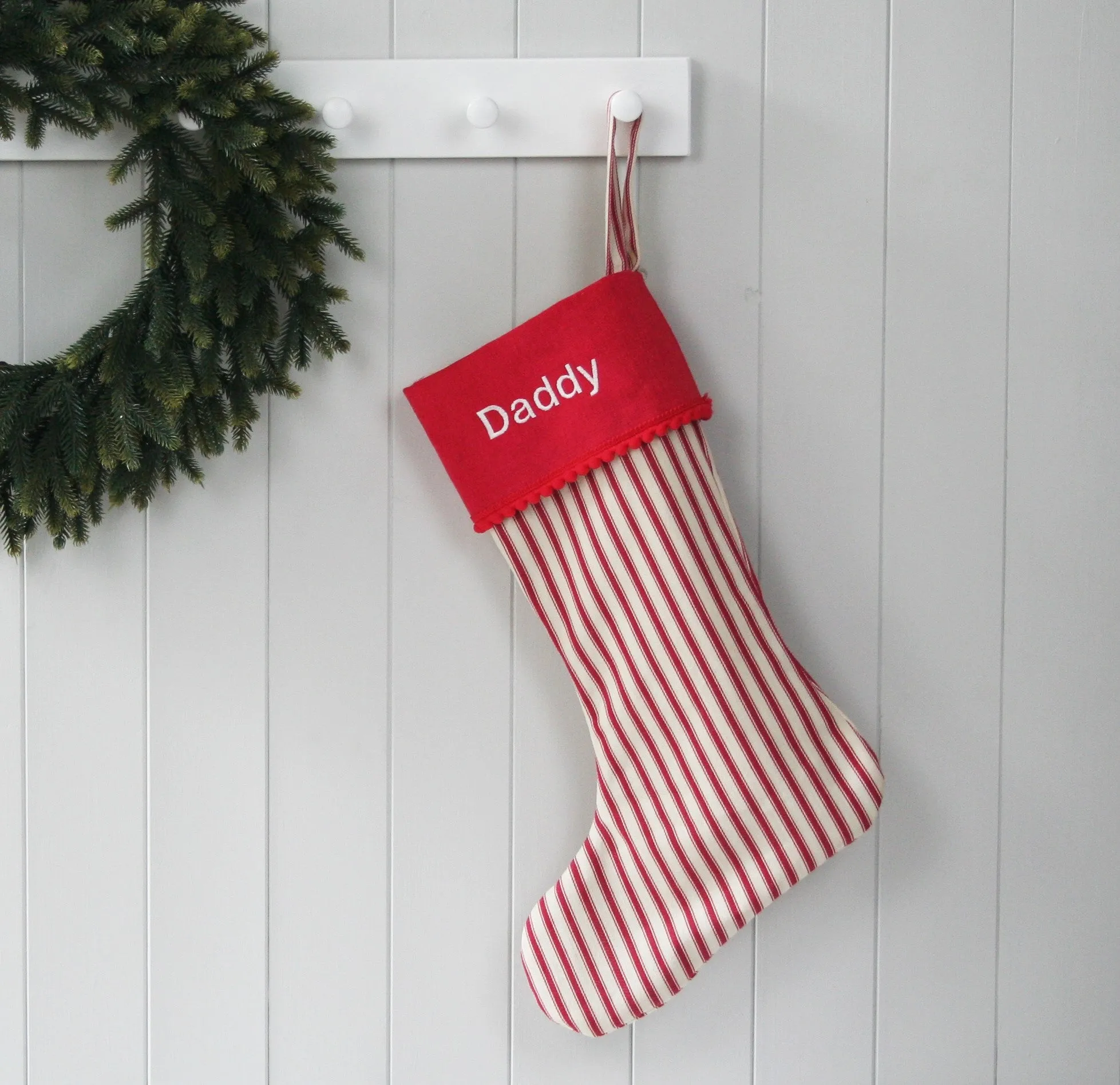 Personalised Christmas Stocking STRIPES