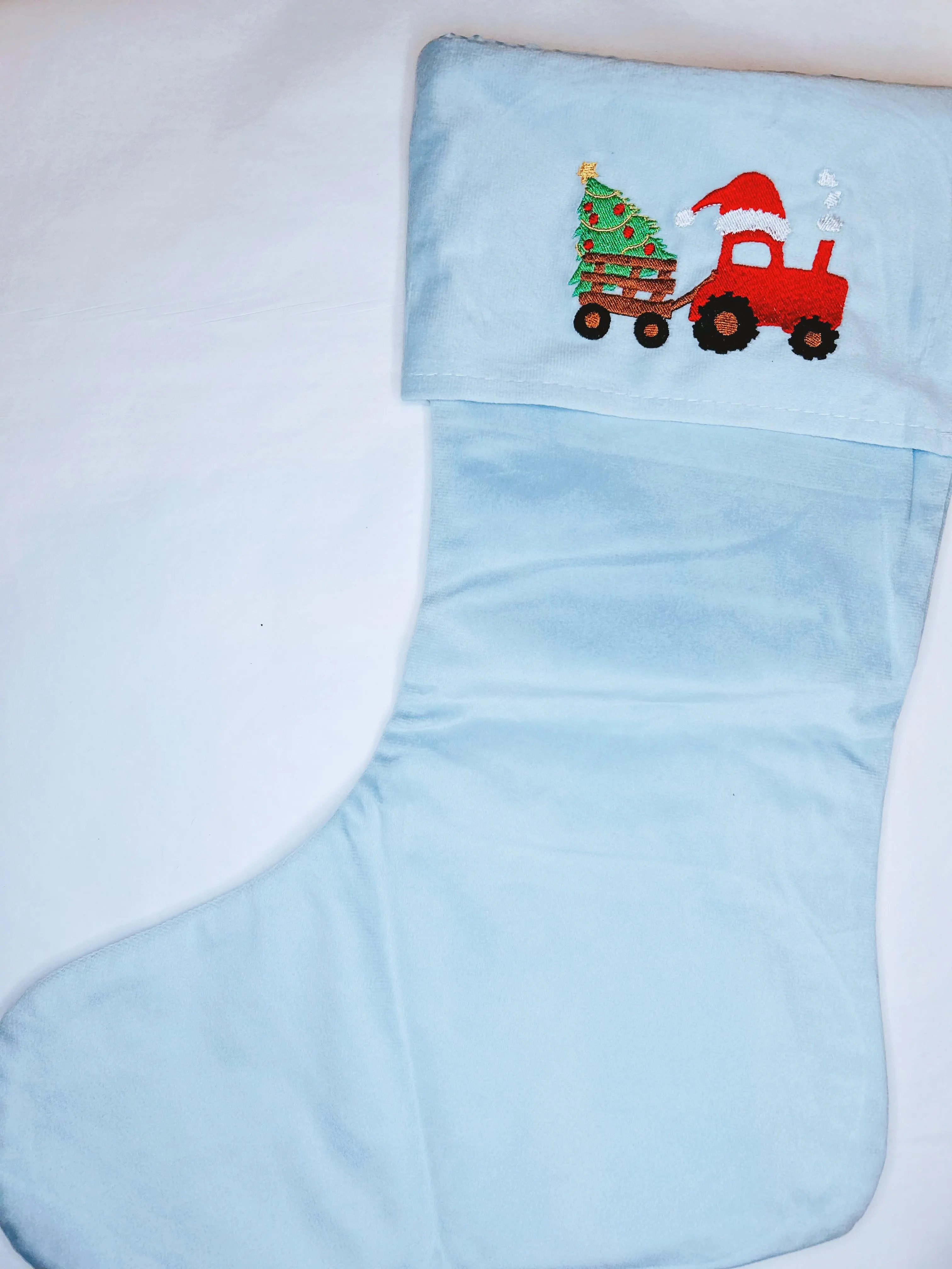 Personalized Embroidered Velvet Christmas Sock