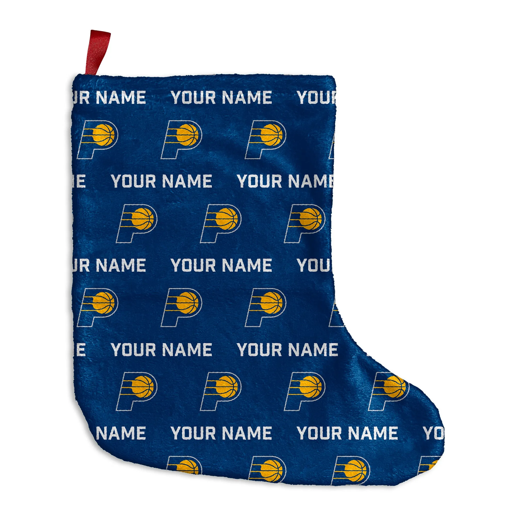 Personalized Indiana Pacers Pattern Christmas Stocking - 9"x16"