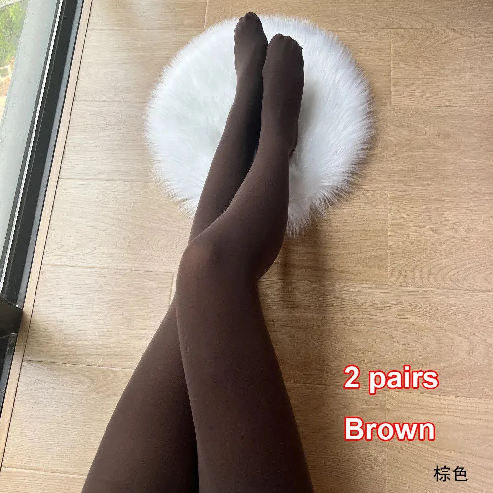 Plus Size Candy Color Velvet Stockings - High Quality Spandex Nylon Solid Tights for Women