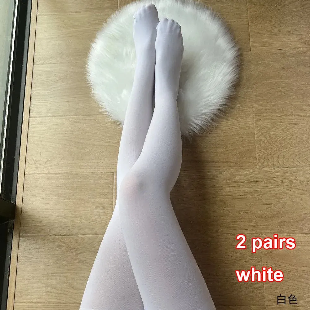 Plus Size Candy Color Velvet Stockings - High Quality Spandex Nylon Solid Tights for Women