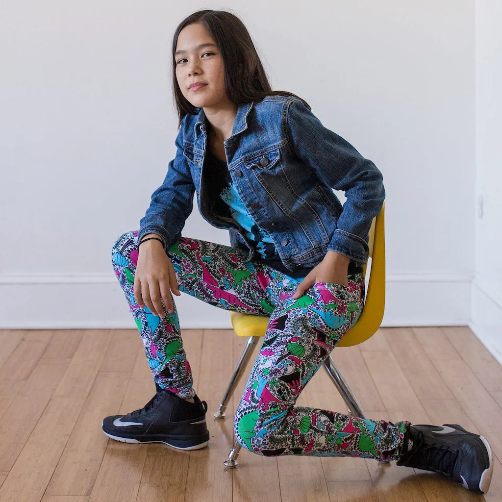 “She-Rex” Dinosaurs Leggings with Pockets