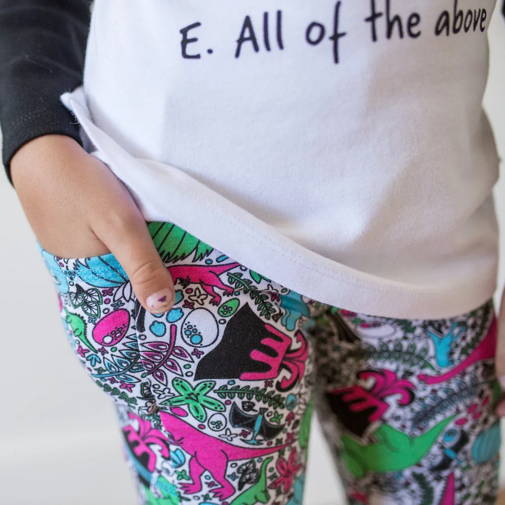 “She-Rex” Dinosaurs Leggings with Pockets