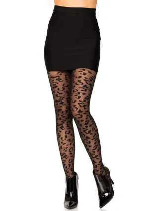 Sheer Leopard Stockings