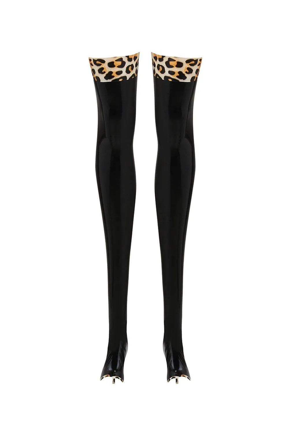 Sigma Leopard Latex Stockings